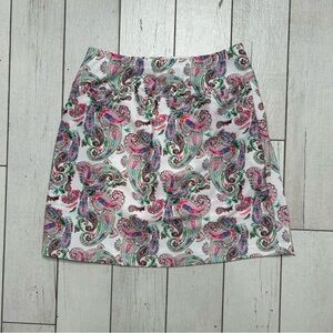 B SKINZ Golf Tennis Pull On Club Skort Skirt Size XS Pink Purple Paisley